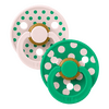 BIBS Napp Studio Colour 2-pack Polka Latex Size 2 Petal/Cactus - 2 st