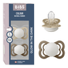 BIBS Napp Supreme 2-pack Silicone Size 1 - Vanilla Glow/Dark Oak Glow - 2 st