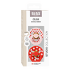BIBS Napp Studio Colour 2-pack Polka Anatomical Latex Size 1 - Blossom/Candy Apple - 2 st