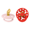 BIBS Napp Studio Colour 2-pack Polka Anatomical Latex Size 1 - Blossom/Candy Apple - 2 st