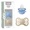 BIBS Napp Supreme 2-pack Silicone Size 2 Vanilla/Sky Blue - 2 st