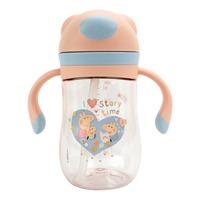 Nûby Peppa Pig Evie Sugrörskopp med Fliplock/ Rosa - 240 ml