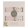 Oh, Poppy! Holly Muslin Swaddles - Fresh Vanilla/Powder Pink - 2 st