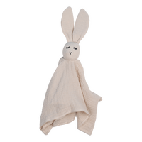 Oh, Poppy! Leia the Bunny Muslin Snuttefilt - Linen Beige