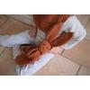 Oh, Poppy! Leia the Bunny Muslin Snuttefilt - Warm Rust