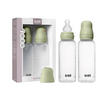 BIBS Baby Bottle Round Silicone 2-pack 270 ml Medium Flow - Sage - 2 st