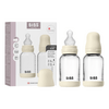 BIBS Glass Baby Bottle Round Silicone 2-pack 120 ml Slow Flow - Ivory - 2 st