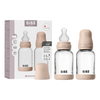 BIBS Glass Baby Bottle Round Silicone 2-pack 120 ml Slow Flow - Blush - 2 st
