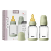BIBS Glass Baby Bottle Round Latex 2-pack 120 ml Slow Flow - Sage - 2 st