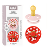 BIBS Napp Studio Colour 2-pack Polka Latex Size 2 - Blossom/Candy Apple - 2 st