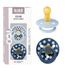 BIBS Napp Studio Colour 2-pack Polka Latex Size 2 - Baby Blue/Steel Blue - 2 st