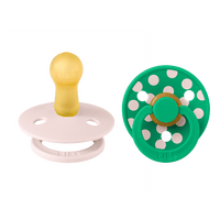 BIBS Napp Studio Colour 2-pack Polka Latex Size 2 Petal/Cactus - 2 st
