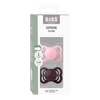 BIBS Napp Supreme 2-pack Silicone Size 1 - Baby Pink/Plum - 2 st