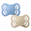 BIBS Napp Supreme 2-pack Silicone Size 1 Vanilla/Sky Blue - 2 st