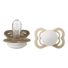 BIBS Napp Supreme 2-pack Silicone Size 1 - Vanilla Glow/Dark Oak Glow - 2 st