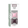 BIBS Napp Supreme 2-pack Silicone Size 2 - Baby Pink/Plum - 2 st