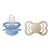 BIBS Napp Supreme 2-pack Silicone Size 2 Vanilla/Sky Blue - 2 st