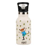 Pippi Långstrump Vattenflaska - Creme
