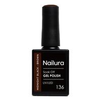 Nailura Gel Polish 136 - Midnight Black Brown - 10 ml