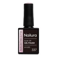 Nailura Gel Polish 337 - Pearlized Pink Glitter - 10 ml