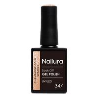 Nailura Gel Polish 347 - Champagne Gold Sparkle - 10 ml