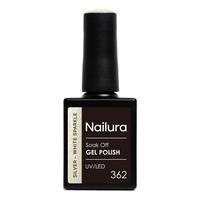 Nailura Gel Polish 362 - Silver White Sparkle - 10 ml