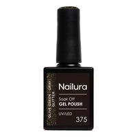 Nailura Gel Polish 375 - Olive Green Gray Glitter - 10 ml