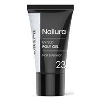 Nailura Poly Gel 23 - Silver Glitter - 30 g