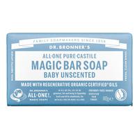 Dr. Bronner's Magic Bar Soap Baby Unscented - 140 g