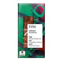 Vivani Mjölkchoklad med Hela Hasselnötter, eko - 100 g