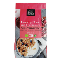 Urtekram Food Crunchy Müsli Dinkel & Granatäpple, eko - 450 g