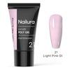 Nailura Poly Gel 21 - Light Pink Glitter - 30 g