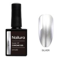 Nailura Chrome Base Silver Gel - 10 ml