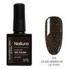 Nailura Gel Polish 375 - Olive Green Gray Glitter - 10 ml