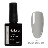 Nailura Gel Polish 203 - Silver Gray Green - 10 ml