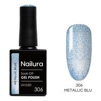 Nailura Gel Polish 306 - Metallic Blue - 10 ml