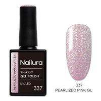 Nailura Gel Polish 337 - Pearlized Pink Glitter - 10 ml