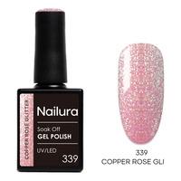 Nailura Gel Polish 339 - Copper Rose Glitter - 10 ml