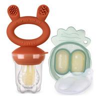 Haakaa Freeze-N-Feed Mini Combo - Copper Feeder + Pea Green Tray