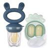 Haakaa Freeze-N-Feed Mini Combo - Steel Blue Feeder + Pea Green Tray 