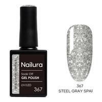 Nailura Gel Polish 367 - Steel Gray Sparkle - 10 ml