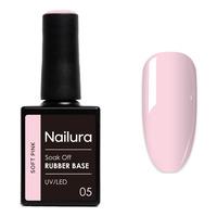 Nailura Rubber Base 05 - Soft Pink - 10 ml