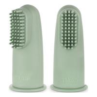 Haakaa Textured Silicone Finger Toothbrush - Pea Green - 2 st