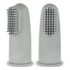 Haakaa Textured Silicone Finger Toothbrush - Suva Grey - 2 st
