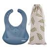 Haakaa Silicone Baby Bib - Bluestone  