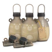 Haakaa Happii Bear Silicone Milk Storage Bag - 260 ml - Grey - 5 st