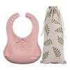 Haakaa Silicone Baby Bib Blush  