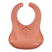 Haakaa Silicone Baby Bib - Rust