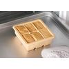 Haakaa Silicone Freezer Tray with Lid 6 Compartments - Apricot