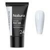 Nailura Poly Gel 24 - Frosted White Glitter - 30 g
